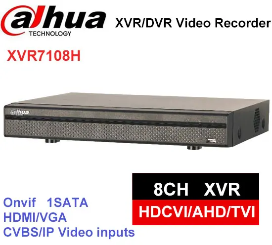 Dahua интеллектуального поиска xvr цифрового видео Регистраторы xvr7108h 8ch Поддержка