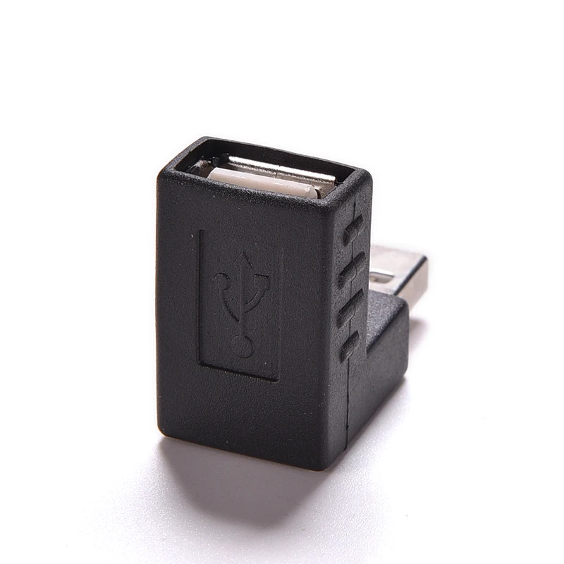 1 шт. USB 2 0 под прямым углом адаптер угол 90 градусов Мужской Женский разъем