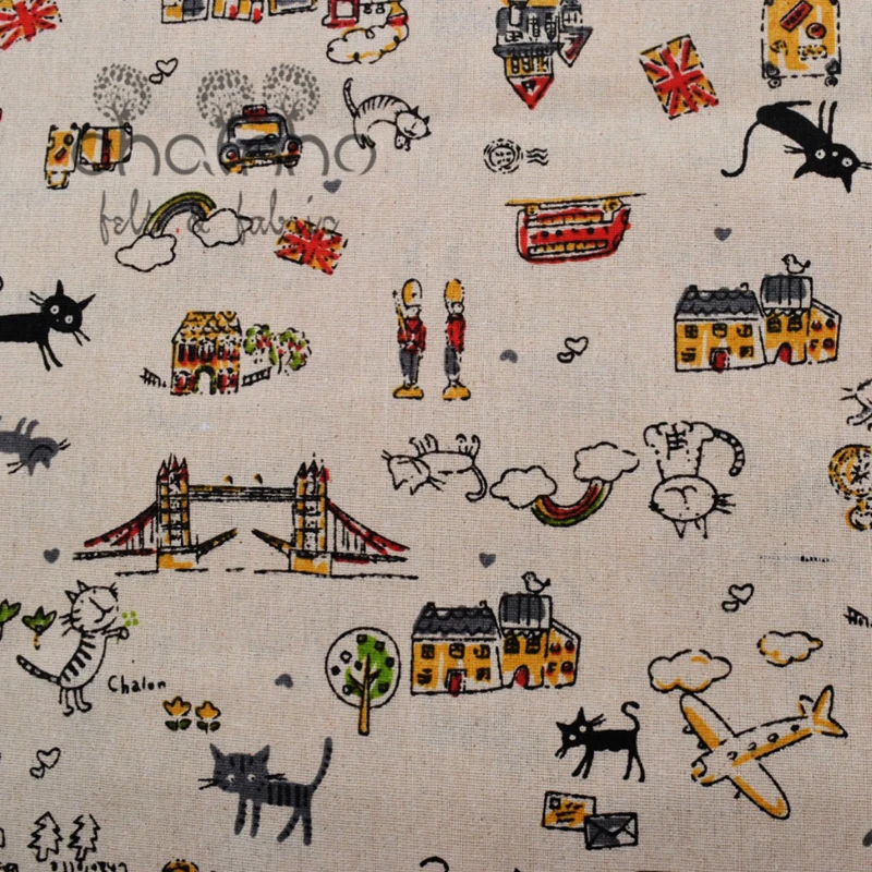 Мультяшное хлопковое полотно Zakka ткань для домашний текстиль ручной работы