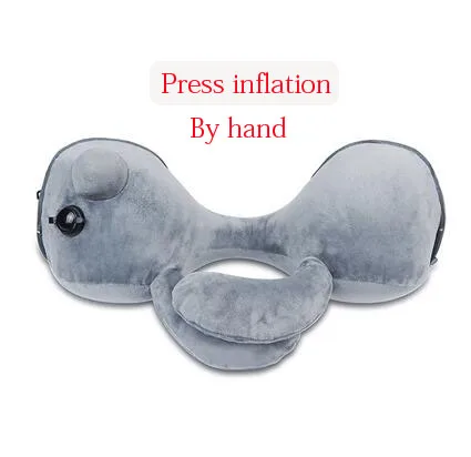 Inflate by Hand Дорожная подушка надувные подушки надувная мягкая подушка для путешествий портативная инновационная продукция поддержка спины тела складная подушка для шеи - Цвет: Inflate by Hand