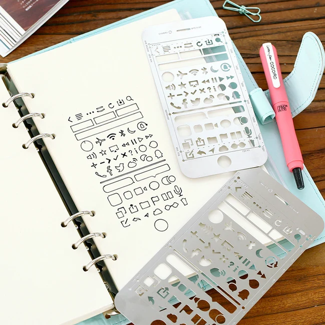 Креативный телефон 6/6s Plus веб UI вырезные трафареты для рисования металлическая