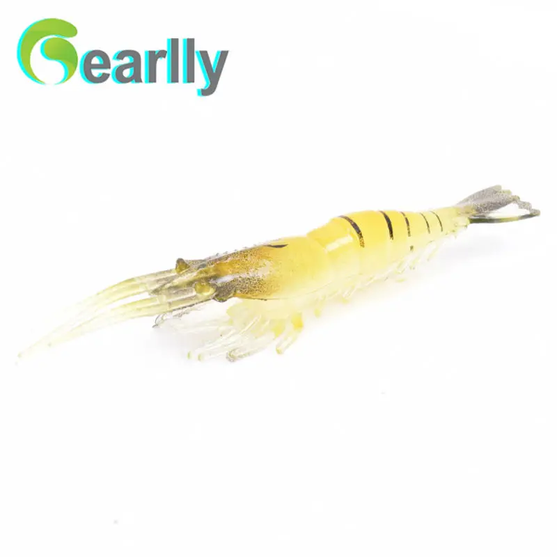 Gearlly 5pcs/lot 5cm/4g Soft Fishing Lure Shrimp Luminous Artificial Bait Lures Baits | Спорт и развлечения