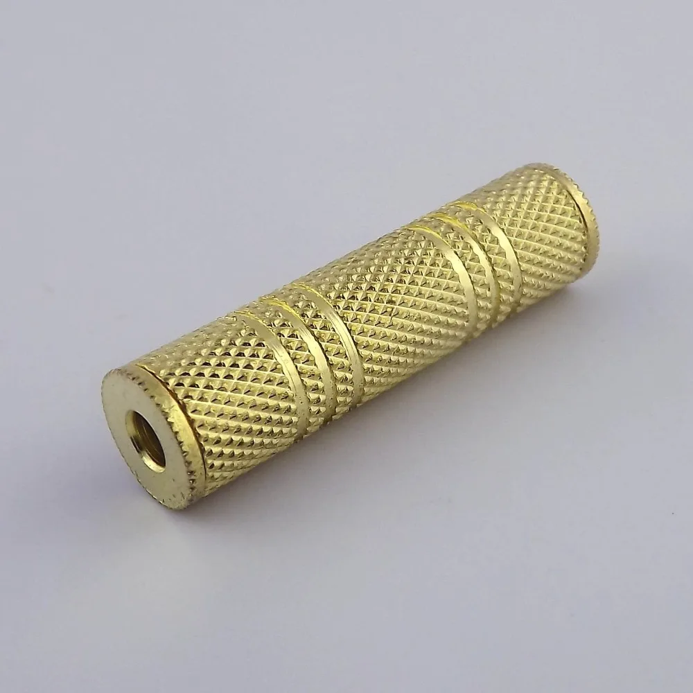 1 шт. золотистый стерео адаптер для наушников 3 5 мм 1/8 дюйма на мм|female female|female to