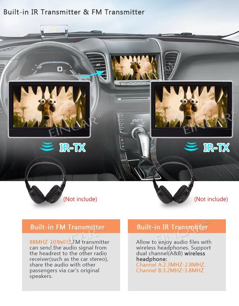 Двойной портативный dvd плеер монитор 11 6 ''Поддержка HDMI USB SD FM IR AV вход/выход