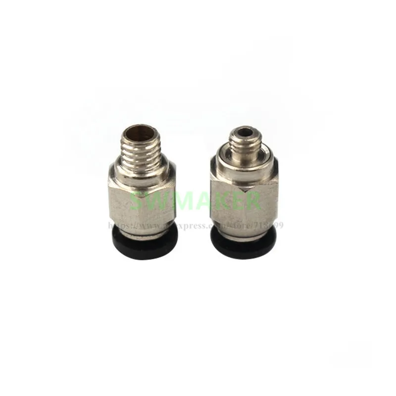 1pcs PC4-M6 PC4-M5 PC4-01 straight-through type pneumatic push pipe fittings 3D printer quick connector for PTFE penetr | Компьютеры и