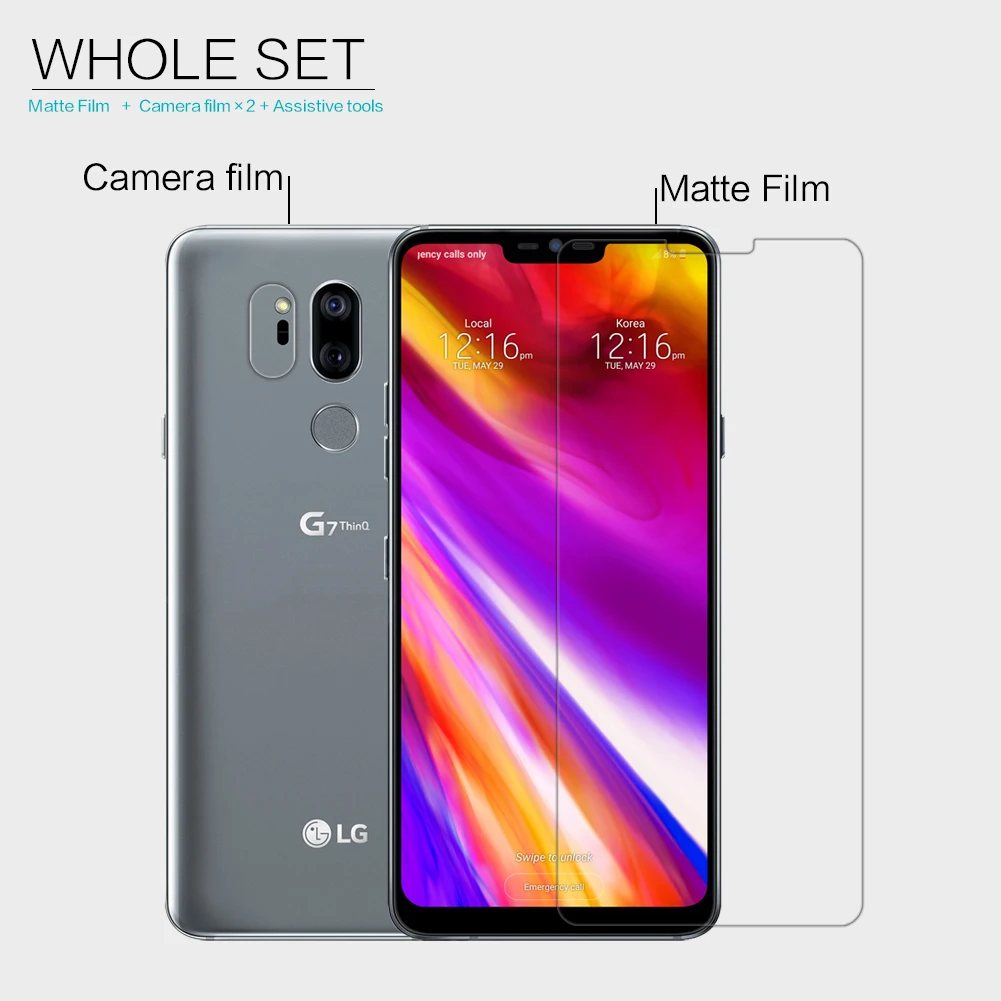 Антибликовая Защитная пленка для LG G7 ThinQ матовая защитная против отпечатков