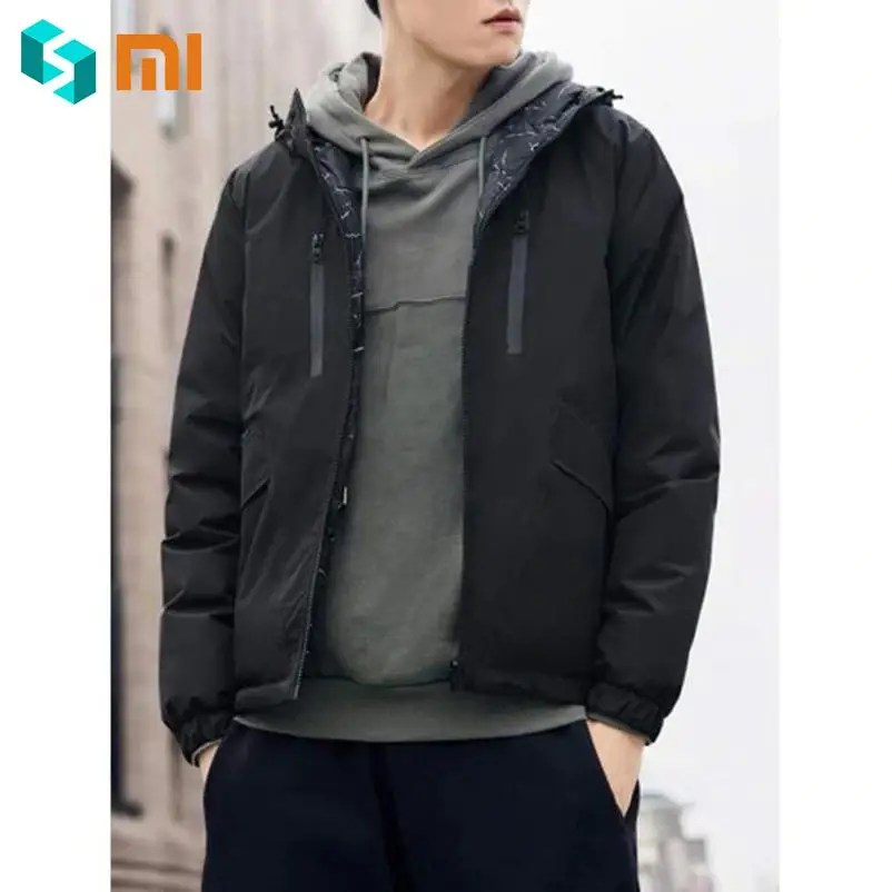 Xiaomi ULEEMARK модная мужская зимняя Осенняя пуховая куртка-s Мужская парка с обеих