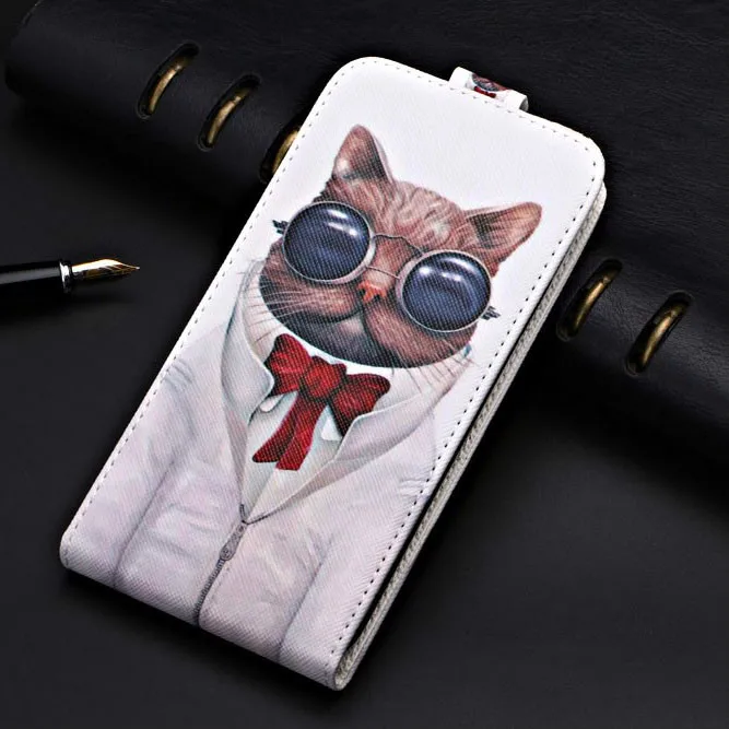 flip cat Для Xiaomi Redmi Note 7 4 4X 5A 3 5 6 Pro Чехол TPU Мягкий кожаный чехол с откидной крышкой Вертикальная задняя крышка Pocophone F1 Mi A2 Lite - Цвет: flip cat