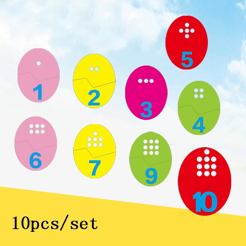 10 шт./лот войлочные арабские цифры для детей раннего образования дошкольные