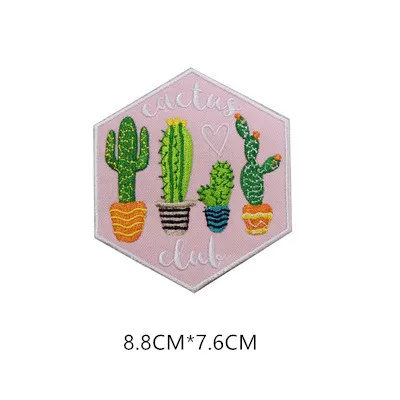 1pcs Mix Cactus Patch for Clothing Iron on Embroidered Sew Applique Cute Patch Fabric Badge Garment DIY Apparel Accessories 121 - Цвет: ZD06