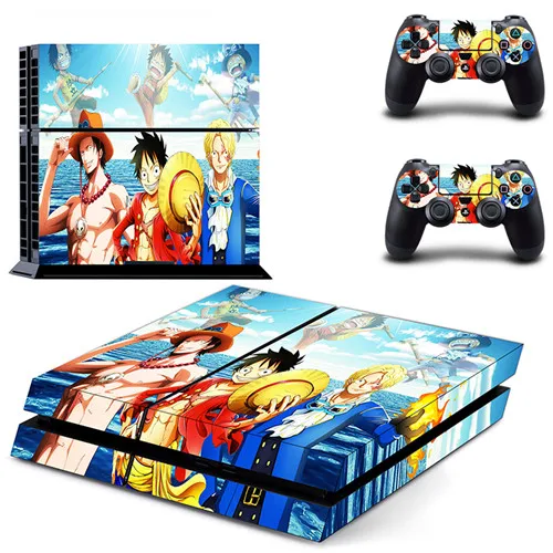 Аниме одна деталь Луффи PS4 кожи наклейка для sony playstation 4 консоли и 2 контроллеров PS4 кожи Стикеры винил - Цвет: DPTM1522