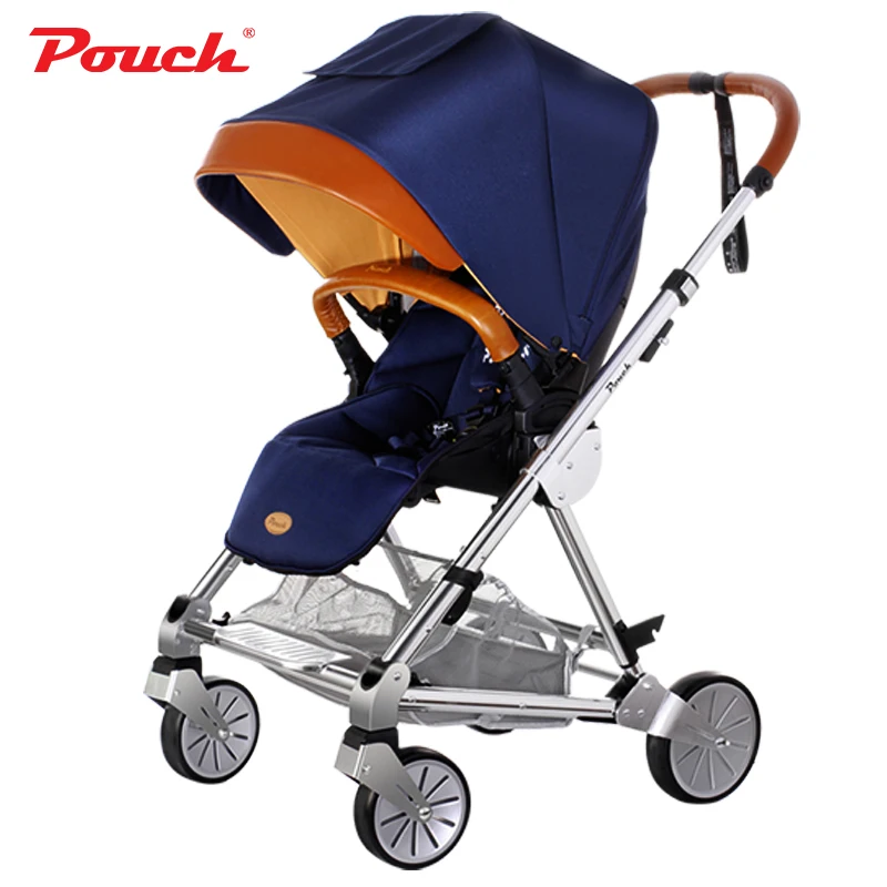 

Детская дорожная система Adorbaby P80, салонная коляска с ручкой из натуральной кожи, складная коляска для младенцев