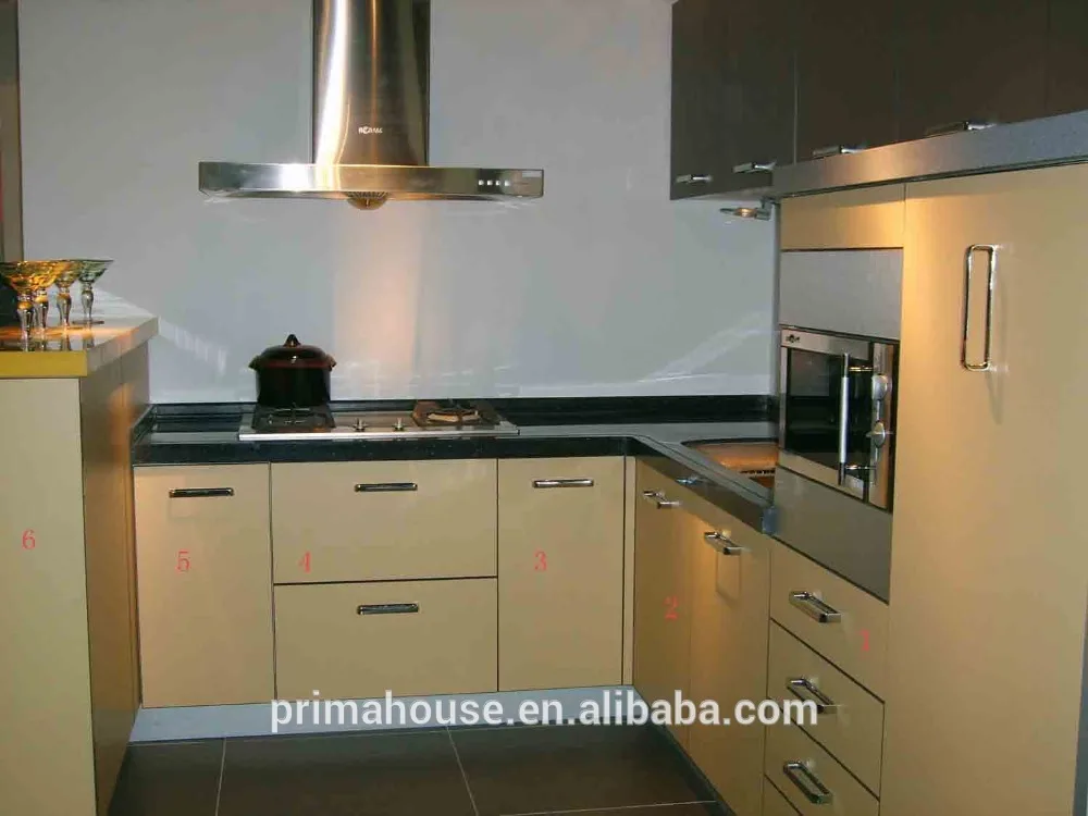 ДСП с текстурой древесины/ПВХ облицованные MDF простые дешевые кухонные шкафы |