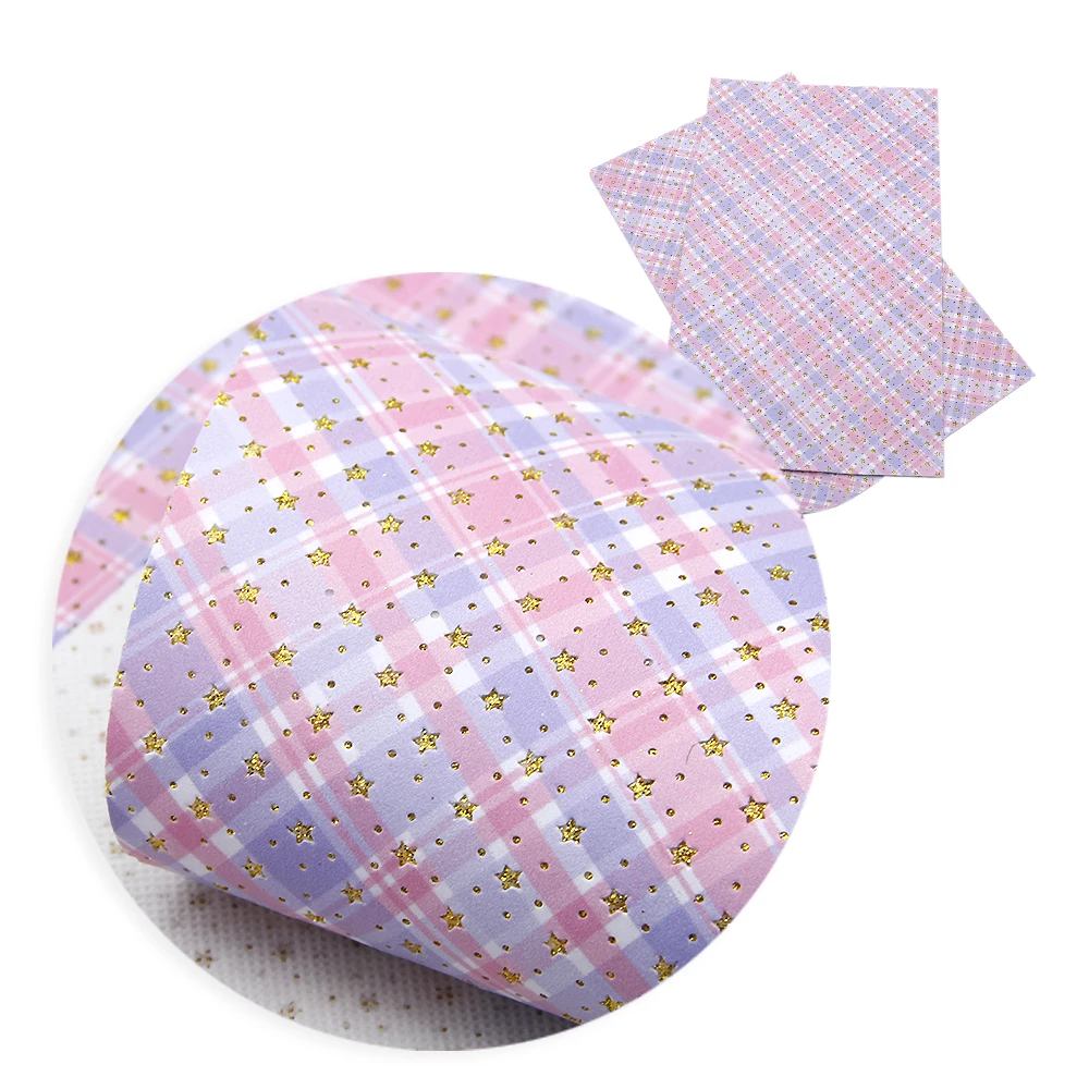 1078051021 David accessories 20*34 см, с блестками и звездами, для искусственной искусственная кожа бант для волос для художественного оформления ногтей, ручная работа ремесел 1 шт, 1Yc6515 - Цвет: 1078051021