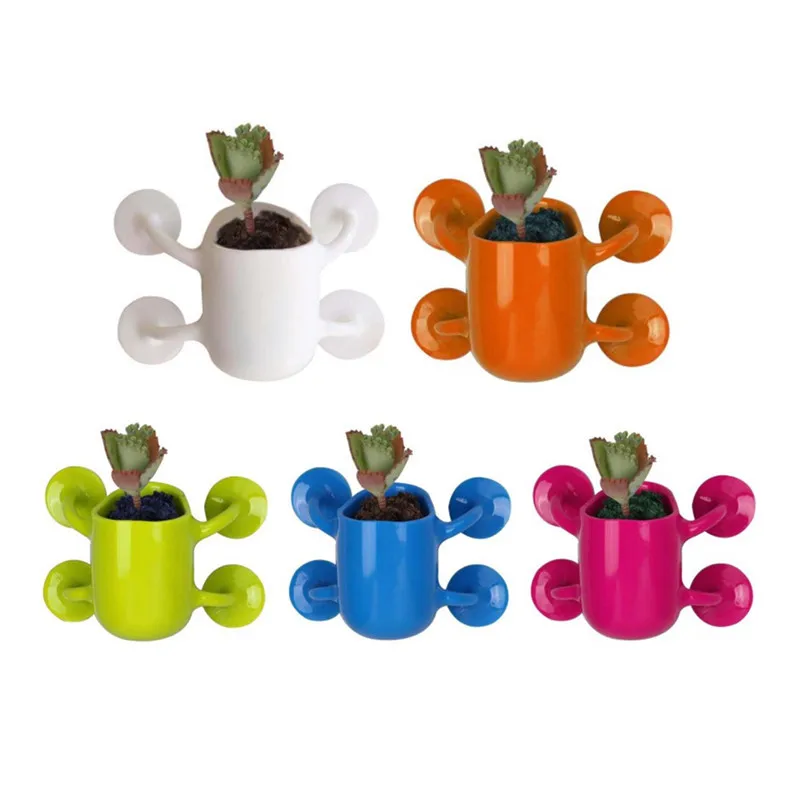 Цветочный горшок держатель для миски с присоской творческих стеклянной