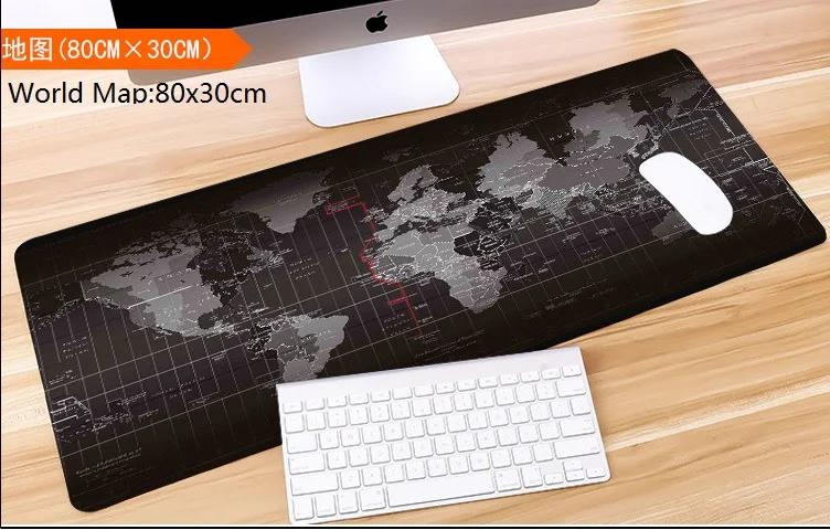 Лидер продаж Extra Large Мышь Pad Старая карта мира игр Мышь pad против скольжения натуральный каучук игровой Мышь коврик с замок края