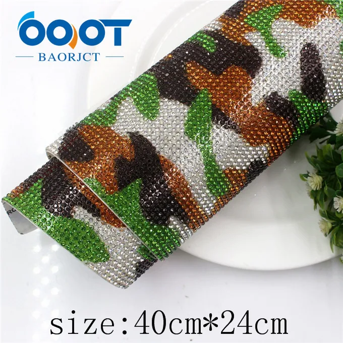 I-19516-1200 OOOT BAORJCT I-19517-1229, размер 40 см* 24 см, 1 шт., леопардовое горячее сверление блестки, DIY головной убор Свадебные украшения - Цвет: I-19516-1200