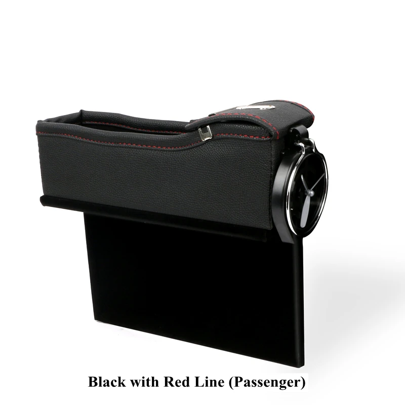 Black Red Passenger Консоль для автомобильного сиденья, боковая коробка для хранения, щелевая коробка для хранения, органайзер для автомобильного сиденья, карман с отделением для монет, держатель для стакана воды, автомобильные принадлежности - Название цвета: Black Red Passenger