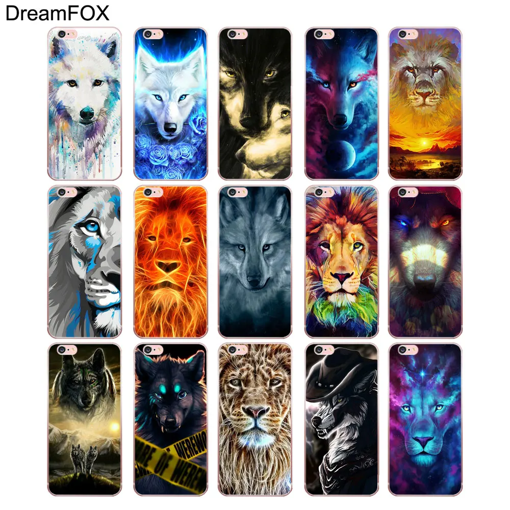 L611 Wolf And Lion Soft TPU Silicone Case Cover For Apple iPhone 11 Pro XR XS Max 8 X 7 6 6S Plus 5 5S SE 5C 4 4S |