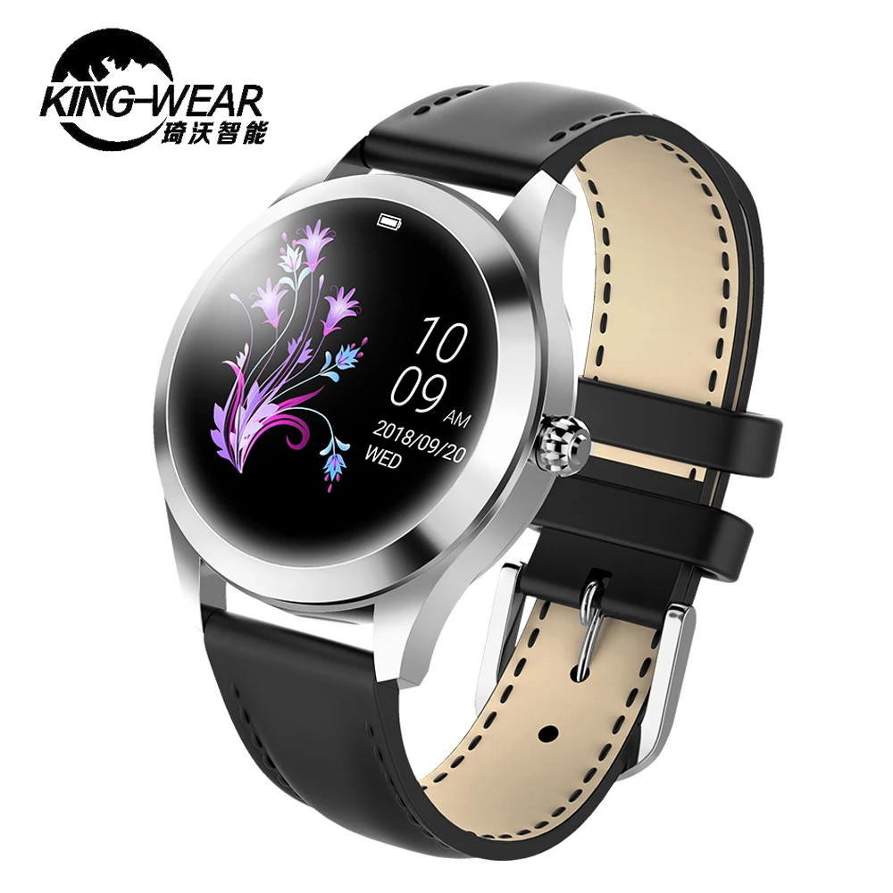 Смарт часы KINGWEAR KW10 женские спортивные IP68 водонепроницаемый фитнес трекер с
