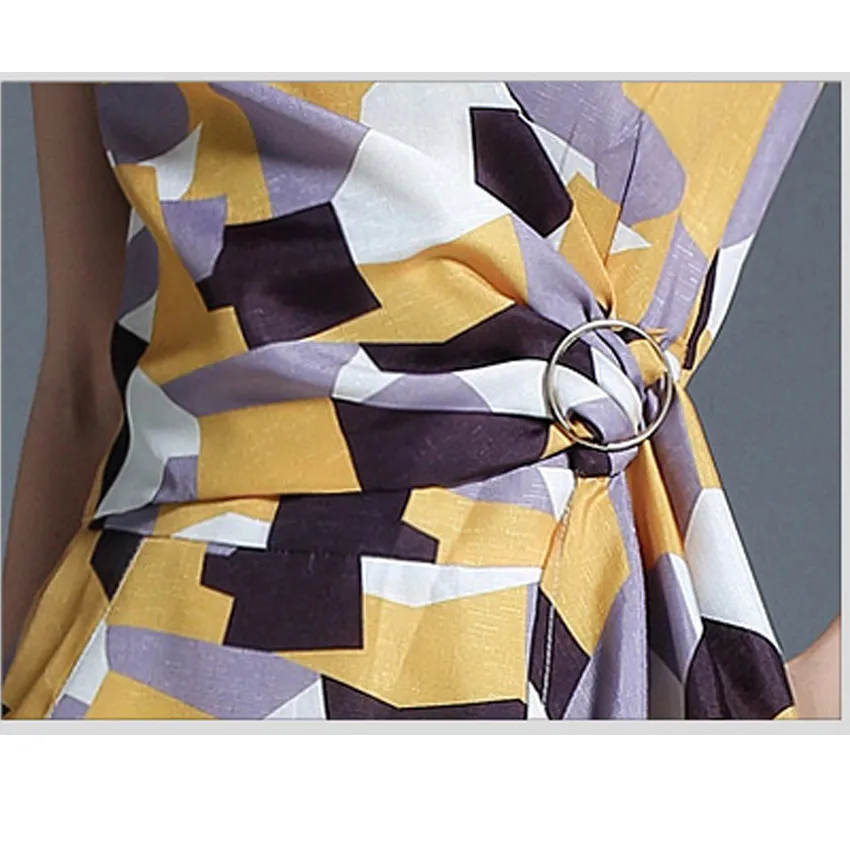 

FANIECES Women Summer Long Casual Dress Sleeveless Print Boho Fashion Elegant Party Dress Sundress vestidos de festa streetwear
