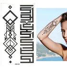 1 шт., геометрические узоры, временная татуировка, водонепроницаемый, сексуальный женский боди-арт, цветные поддельные татуировки на плече