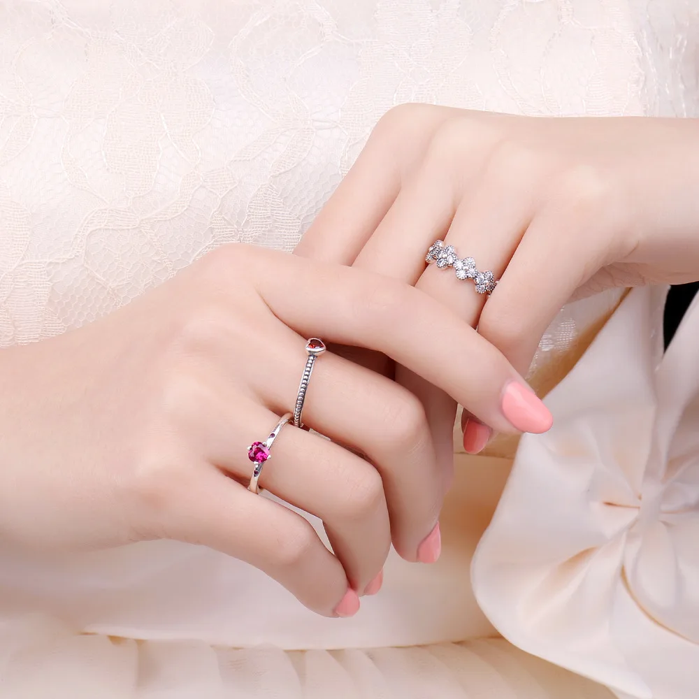 Jewelrypalace 100% реальные 925 пробы серебро душевная любовь Скарлет Циркон Solitare