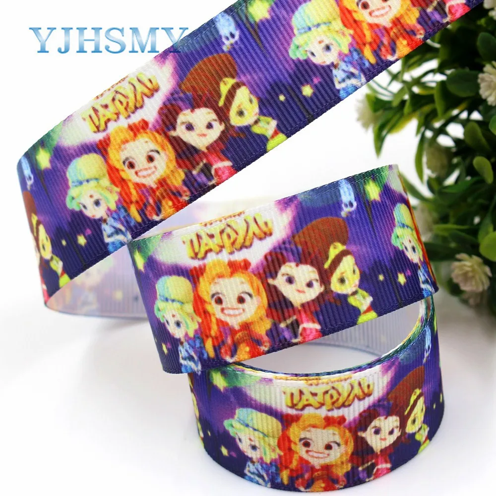 YJHSMY D-18409-591, 25 мм 5 ярдов мультфильм печатных корсажные ленты, DIY ручной работы аксессуары для волос материал свадебный подарок упаковка