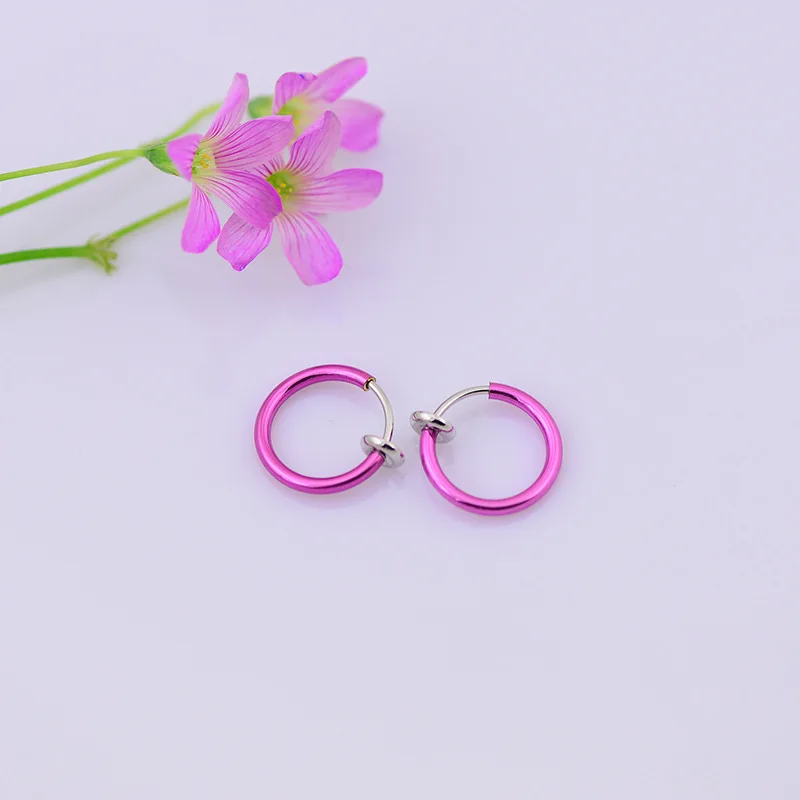 2 шт./пара кольцо в нос имитация Гота панк для губ, ушей, носа клип на поддельная перегородка Пронзительный нос обруч серьга для губы кольца серьги украшения для тела