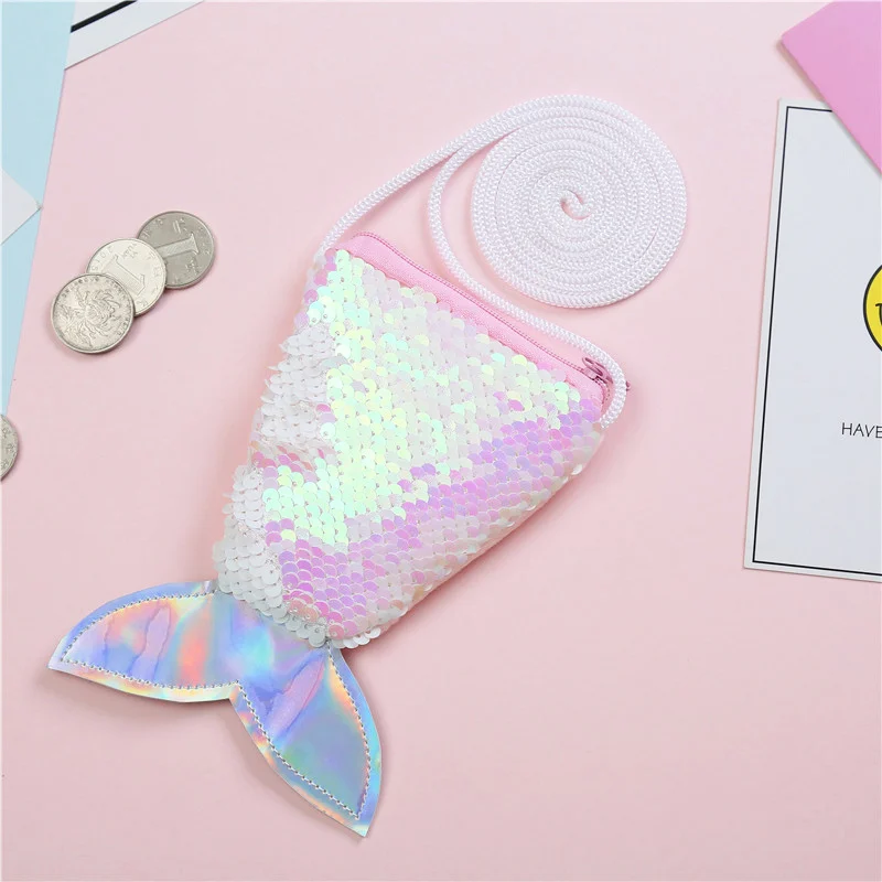 pink Маленький кошелек с блестками для монет, сумка через плечо для девочек, кошелек для мелочи, кошелек для монет, детский держатель денег бумажник, детский подарок - Цвет: pink