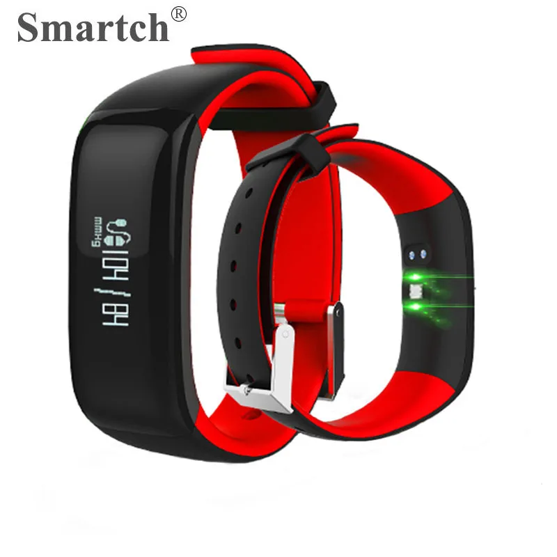 Smartch P1 Bluetooth Smart Браслет сердечного ритма крови Давление монитор напоминание