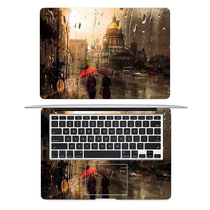 Дождевая капля арт полное покрытие кожи для Apple Macbook Air Pro retina 11 12 13 15,6 дюймов hp Mi ноутбук защитная наклейка для ноутбука - Цвет: AC side