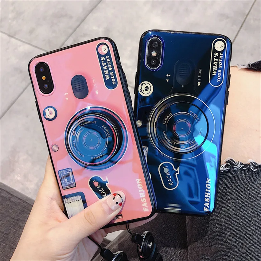 Ретро Чехлы для камеры redmi 6 5 plus 4x чехол 3D Ручка подставка держатель мягкий