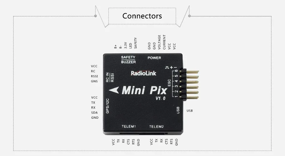 Radiolink Mini PIX и Mini M8N gps контроль полета Вибрация Демпфирование программным обеспечением Attitude удержание для RC Racer Дрон Квадрокоптер