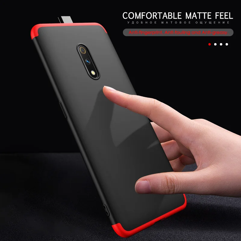Чехол Gkk для Oppo Realme X 360 полная защита 3 в 1 дизайнерский противоударный жесткий