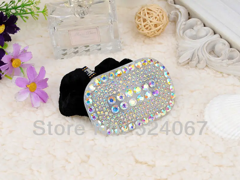 Резинка для волос женская 3 цвета стразы с кристаллами геометрической формы