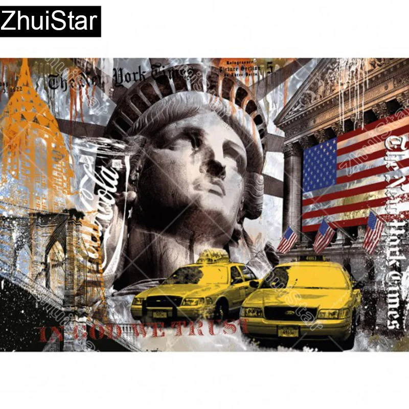 

Full Square Drill 5D DIY Diamond Painting "New York City " 3D Embroidery Cross Stitch Mosaic Home Decor xsh