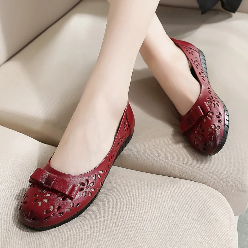 Летняя обувь высокого качества женские босоножки из натуральной кожи с закрытым