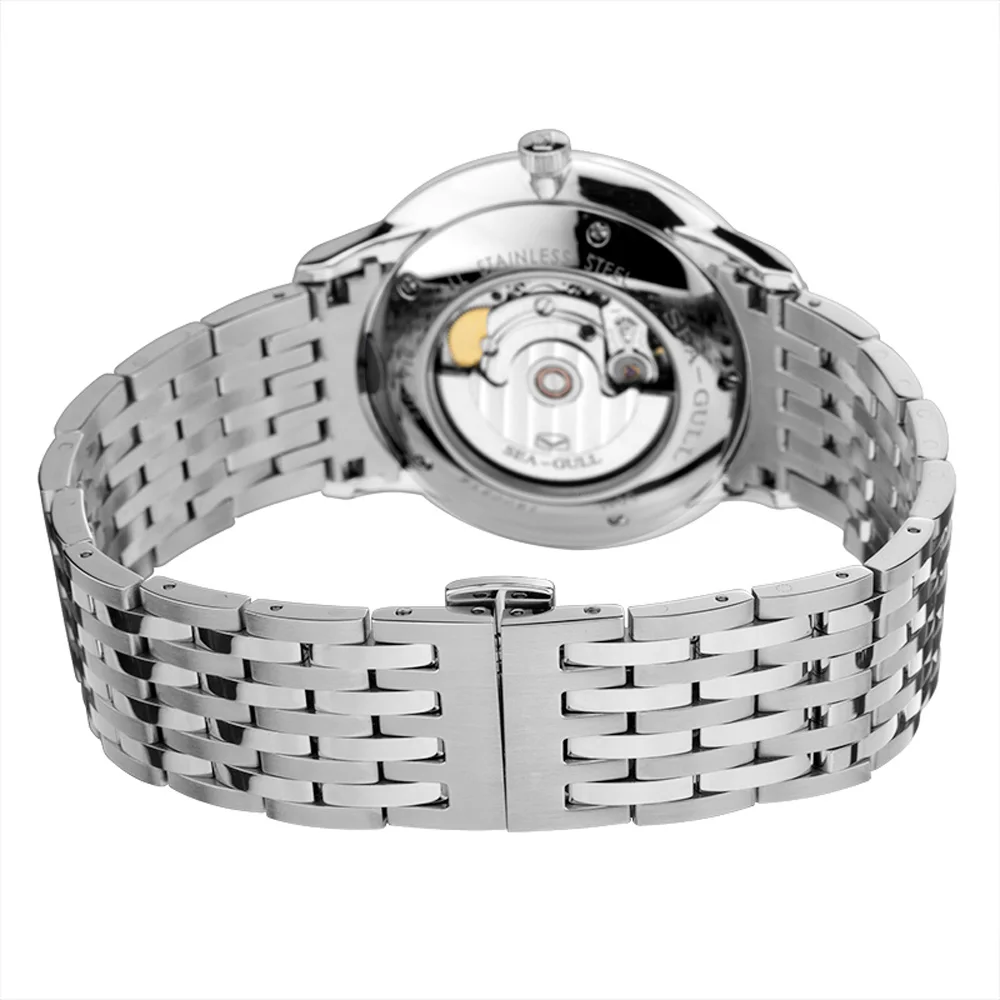 Автоматические механические водонепроницаемые часы из натуральной кожи с