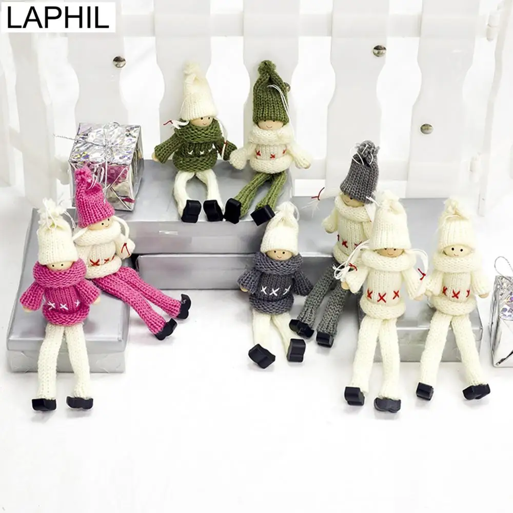 LAPHIL 2 шт милые рождественские куклы Рождественские елочные украшения подвесные рождественские украшения для дома новогодние вечерние принадлежности