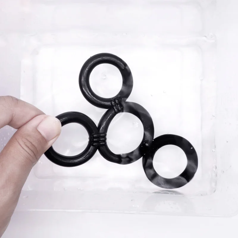 Penisring Cockring Силиконовое кольцо для пениса 4 петуха Кольца секс игрушки мужчин