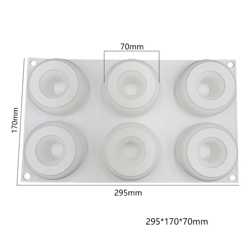 XINAHER 3D Silicone Doughnut Cake Mold For Mousse Chocolate Brownies Baking Tools | Дом и сад