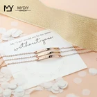 Персонализированный браслет из нержавеющей стали золотого цвета с именной табличкой, ювелирный браслет, Парные браслеты, женский подарок, индивидуальный браслет