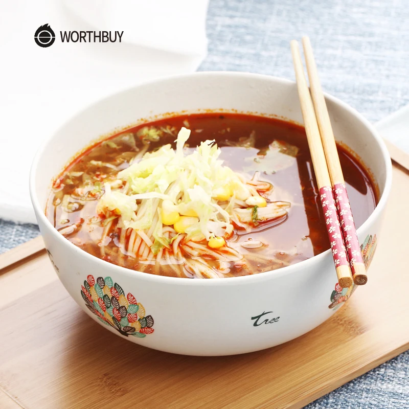 WORTHBUY китайская чаша для рамен с красочным узором кухонная Экологически чистая