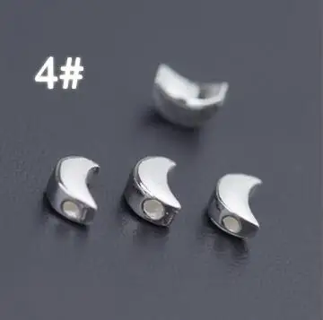 4 5.3x5.3x2.7mm 5pcs 5 шт./лот, 925 пробы, серебряные геометрические бусины, дизайнерские бусины в форме звезды, сердца, рыбы, серебряные бусины, сделай сам, браслеты для изготовления ювелирных изделий - Цвет: 4 5.3x5.3x2.7mm 5pcs