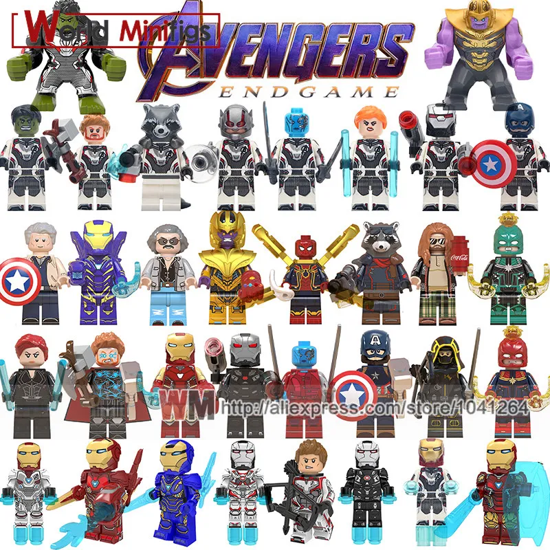 Одиночный s 4 Endgame Железный человек Халк перец Potts MK50 MK85 супер герой строительные блоки игрушки для детей, подарки