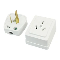 white plastic shell au socket plug set 10a16a ac250v for 10mm power cable