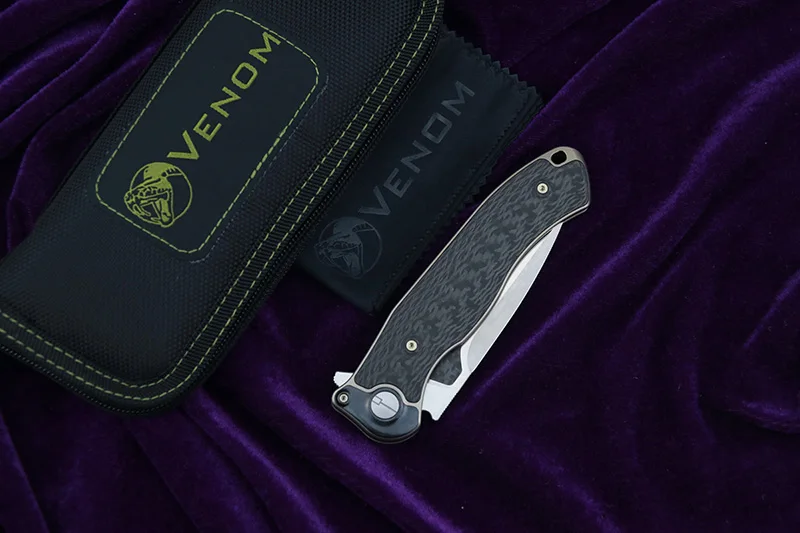 VENOM BONE DOCTOR M390 Титан CF Флиппер складной нож для кемпинга охоты выживания карманные кухонные ножи для фруктов EDC инструменты