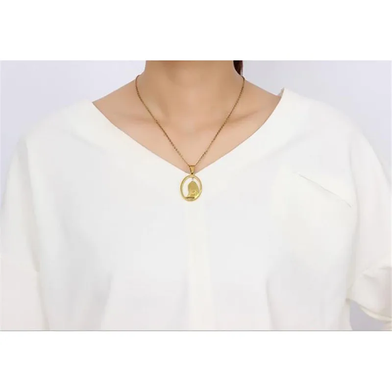 33.3MM stainless Steel the Virgin Mary pendant for Woman figure Gold color religion friend gift | Украшения и аксессуары