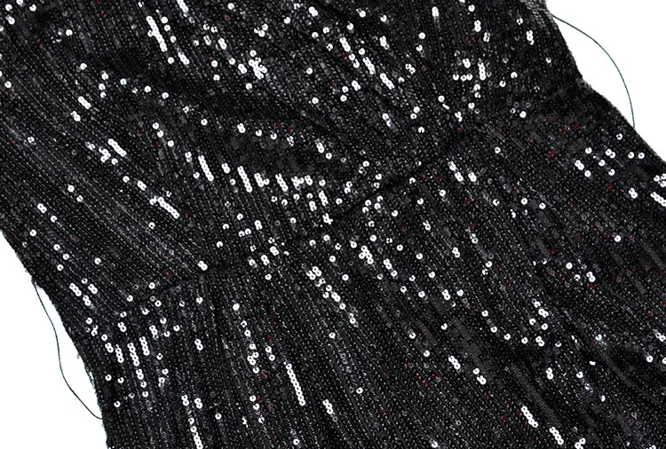 Original Bling Sequined V-neck Short Sexy Elegant Dress 2019 Women Spring Long Sleeve Irregular Party Night Vestidos Q1170 | Женская